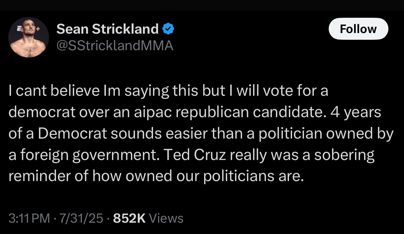 Younger Generations are Telling MAGA: Heed This Warning 

https://x.com/SStricklandMMA/status/195104...