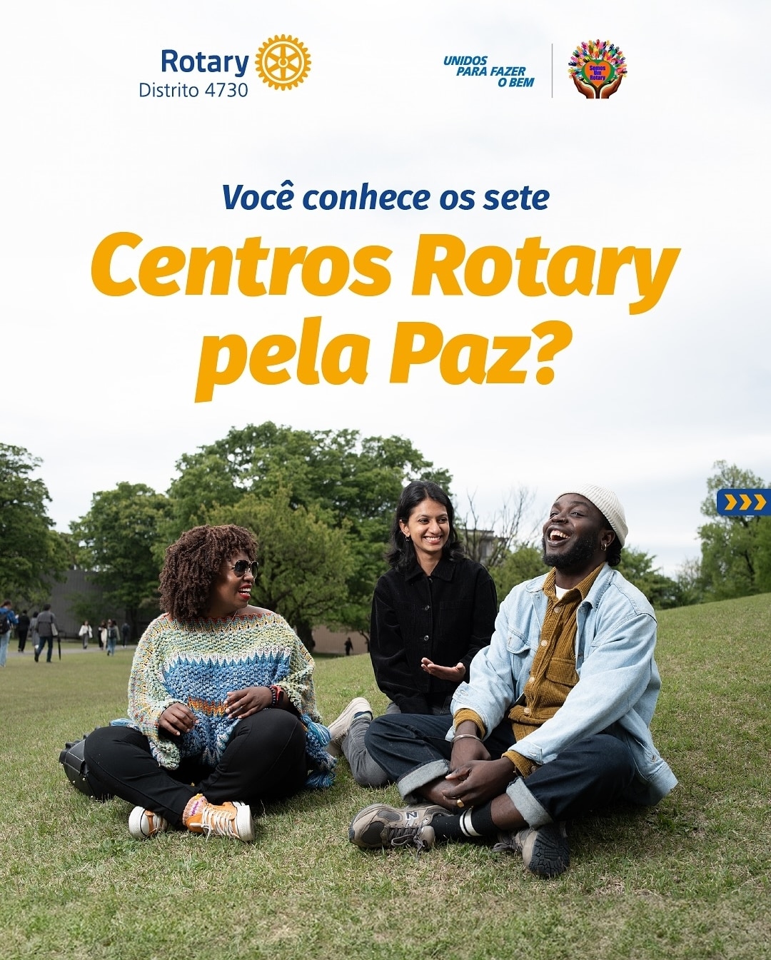 Texto do Rotary - Distrito 4730

A paz começa com pessoas preparadas para promovê-la. 

Os Centros R...