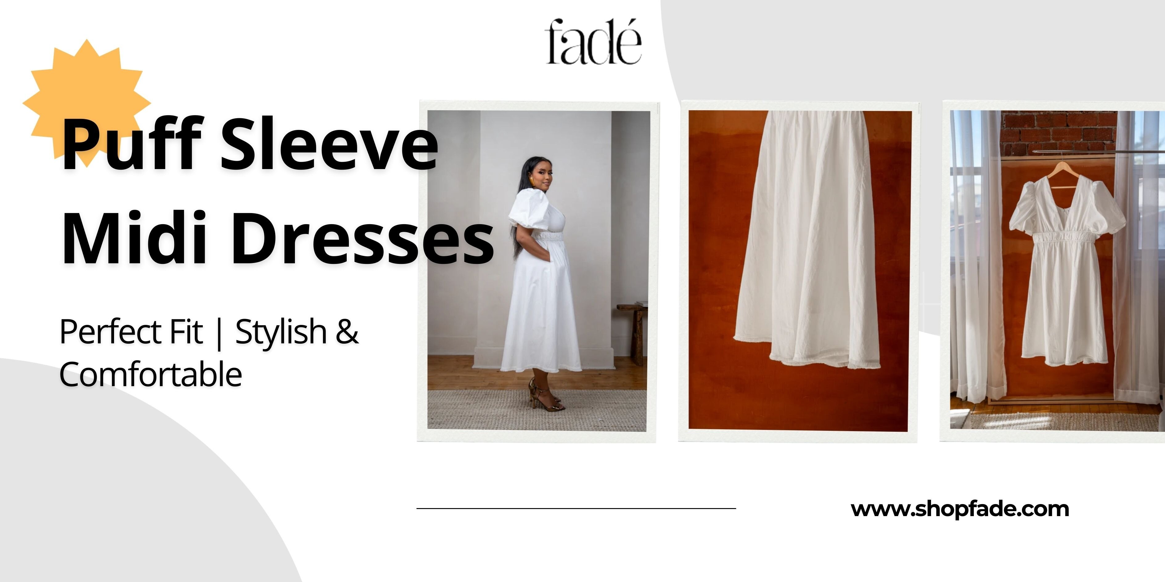 Feminine & Fresh: Puff Sleeve Midi Dresses

Add a touch of romance to your wardrobe with Puff Sleeve...