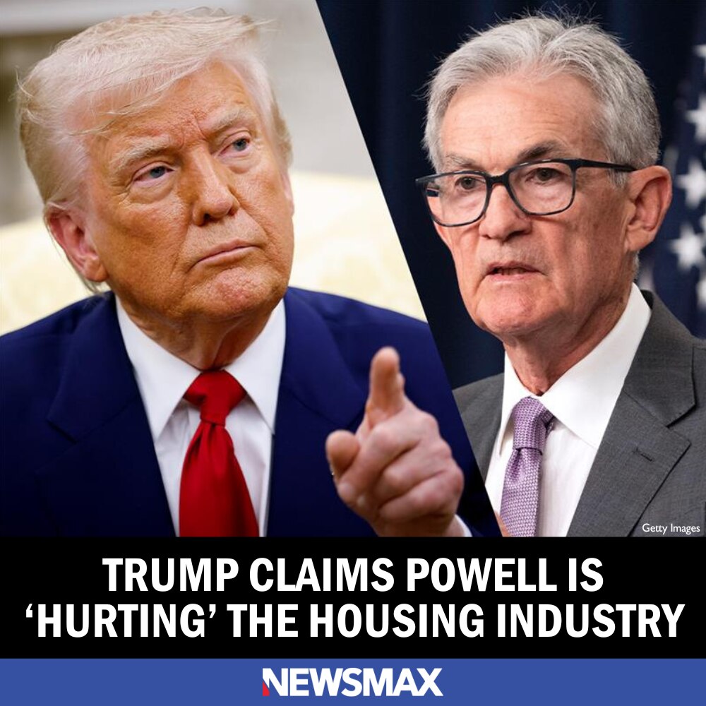President Donald Trump said that Federal Reserve Chair Jerome Powell is "hurting" the housing indust...