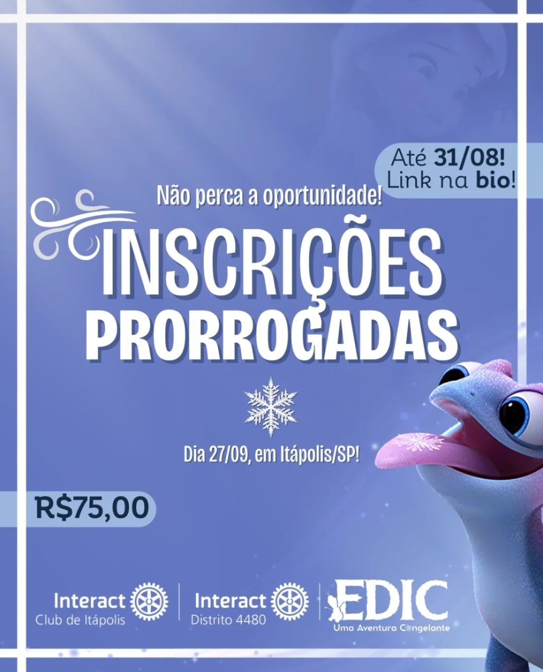 Texto do oc.eventos4480

O friozinho chegou com uma ótima notícia!
As inscrições para o EDIC – Uma A...