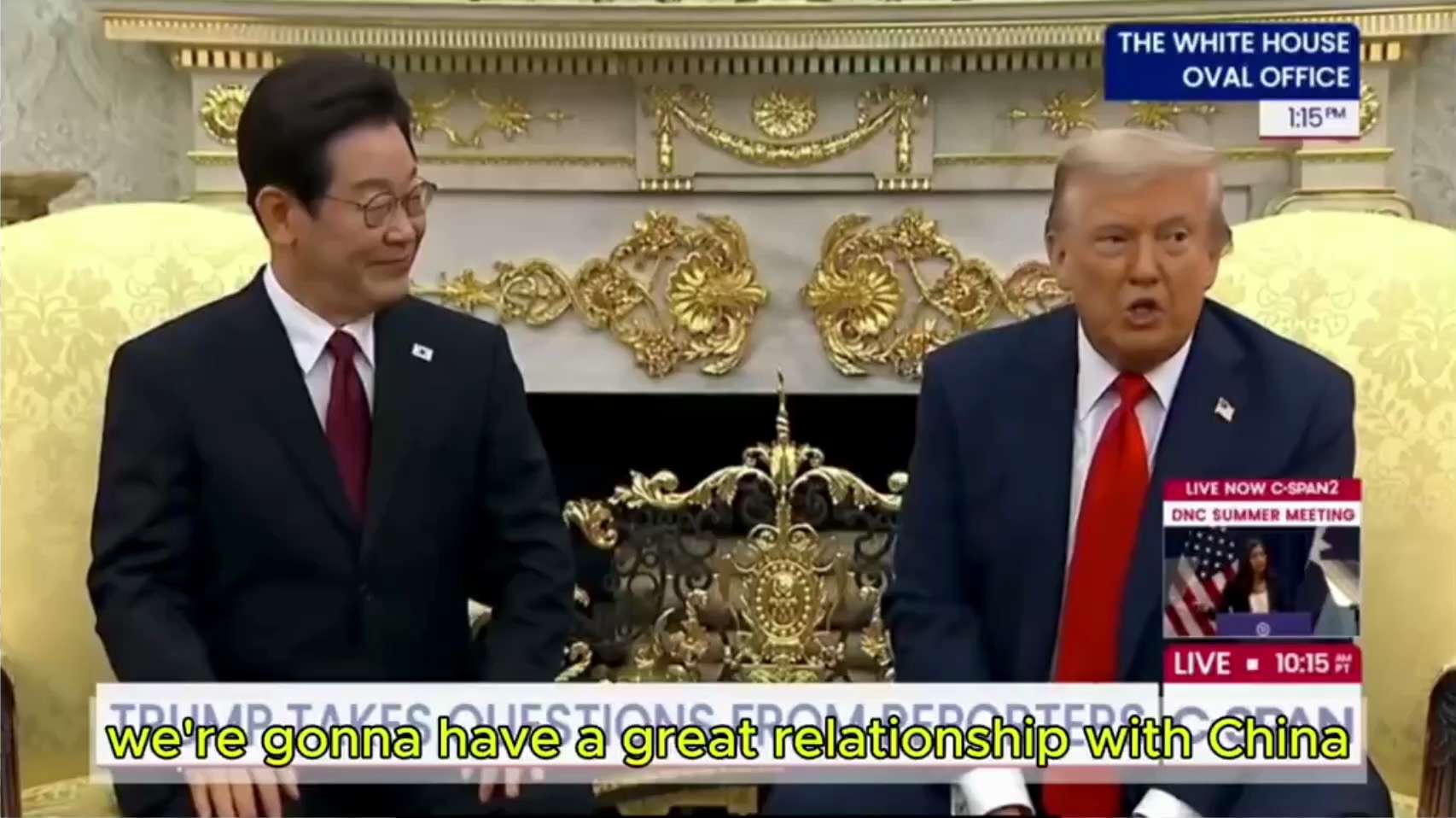 川普总统在和韩国总统李在明一起会见记者时说：中共手里有牌，我们（美国）手里也有难以置信的牌，但是我不想打这些牌，打这些牌会摧毁中国。

#川普手里有对中共致命的牌！ #三票先生
