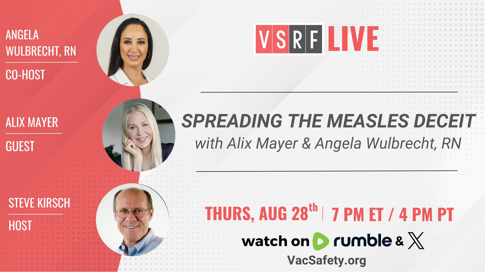 🚨 VSRF Live — TONIGHT 🚨
Researcher Alix Mayer exposes the truth behind the 2025 measles story — th...