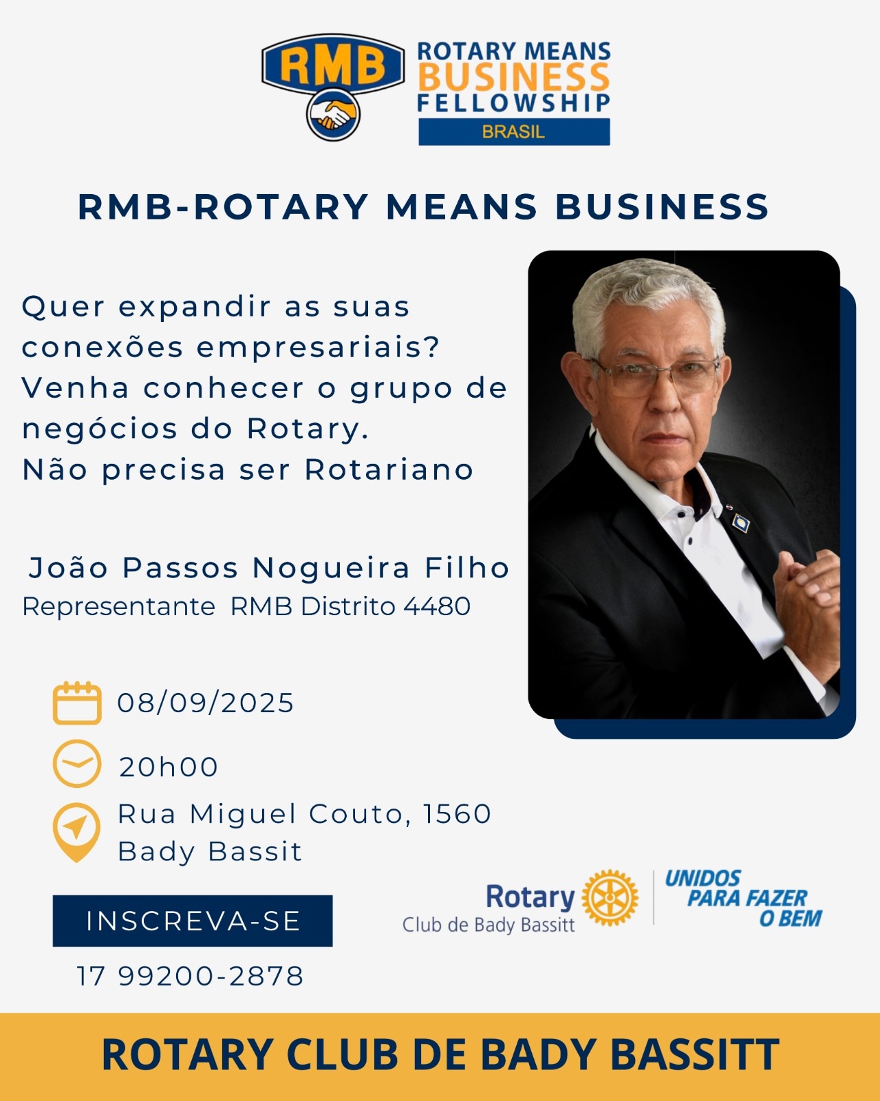 Rotary Means Business no Rotary Club de Bady Bassitt!

Nesta segunda-feira, 8 de setembro de 2025, o...