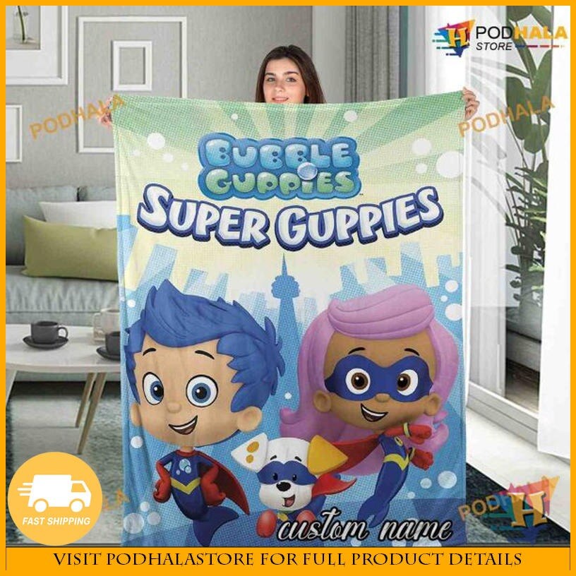 Custom Bubble Guppies Fleece Blanket, Personalized Name Bubble Guppies Blankets
Shop Fast → https://...