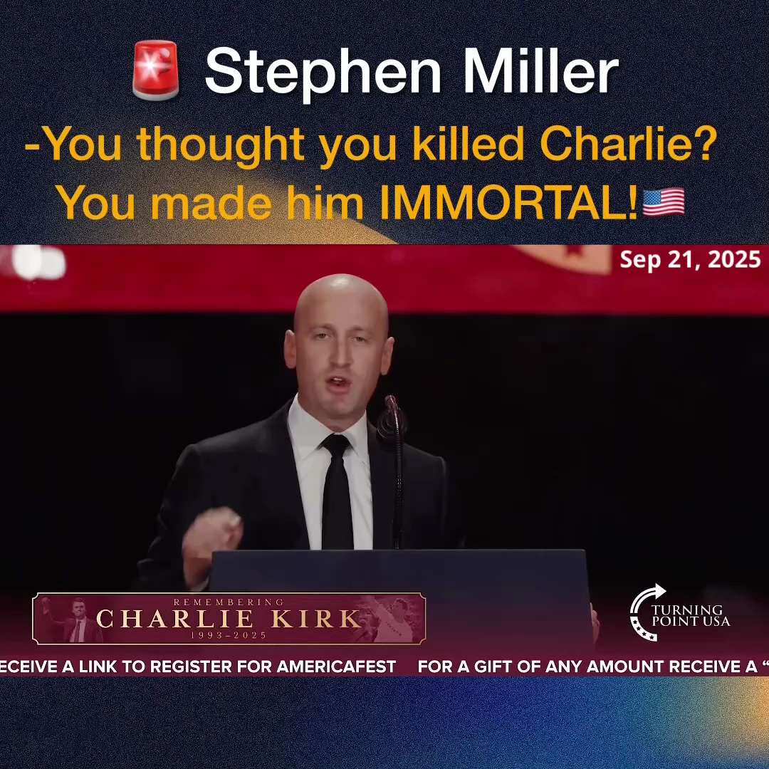 🚨 BREAKING: Stephen Miller EXPLODES from the stage — “You thought you could KILL Charlie Kirk? 
🔥Y...