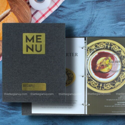In menu vải đẹp, giá rẻ tại TPHCM với Thiết kế & In ấn Gia Huy. Chúng tôi nhận in menu vải số lượng ít từ 1 cuốn.