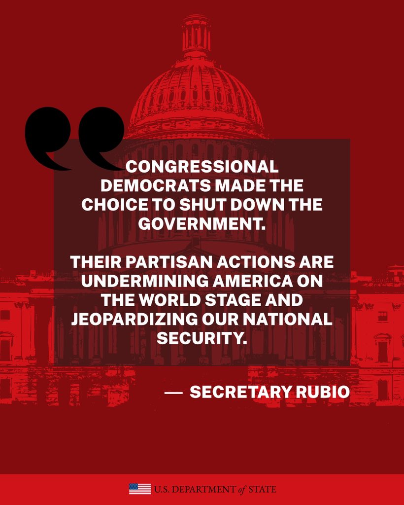 DC Vein on GETTR: Department Of State Oct 1, 2025 &middot; 6:50 PM EST


🚨...