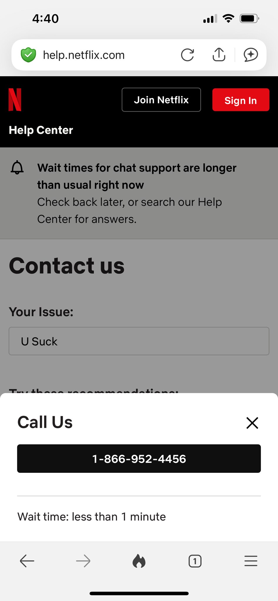 I’m posting Netflix complaints line! I just called to complain about the programming for children be...