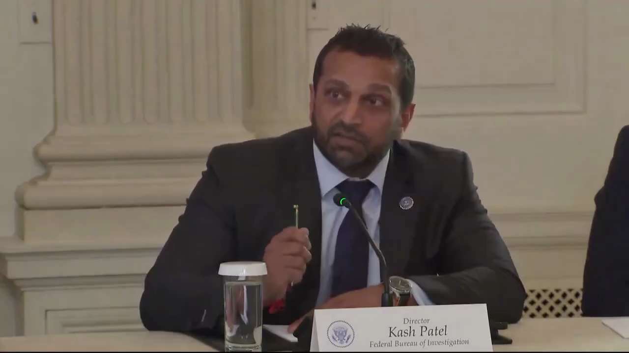 FBI Director Kash delivers remarks on Antifa: "We, in this FBI, will go after the criminals with a v...