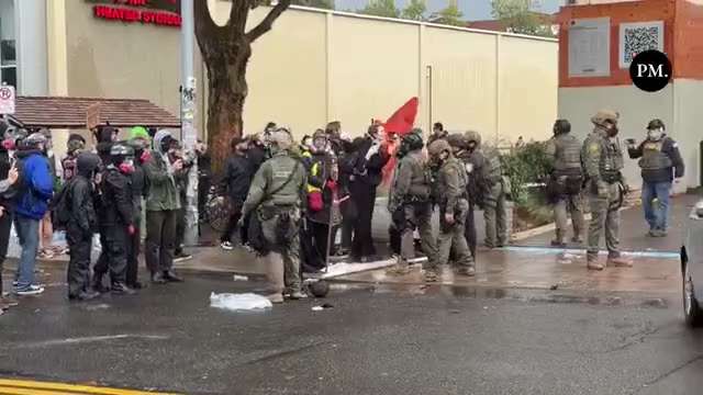 Anti-ICE leftist rioters are being taken to the GROUND and ARRESTED in Portland by federal agents w...