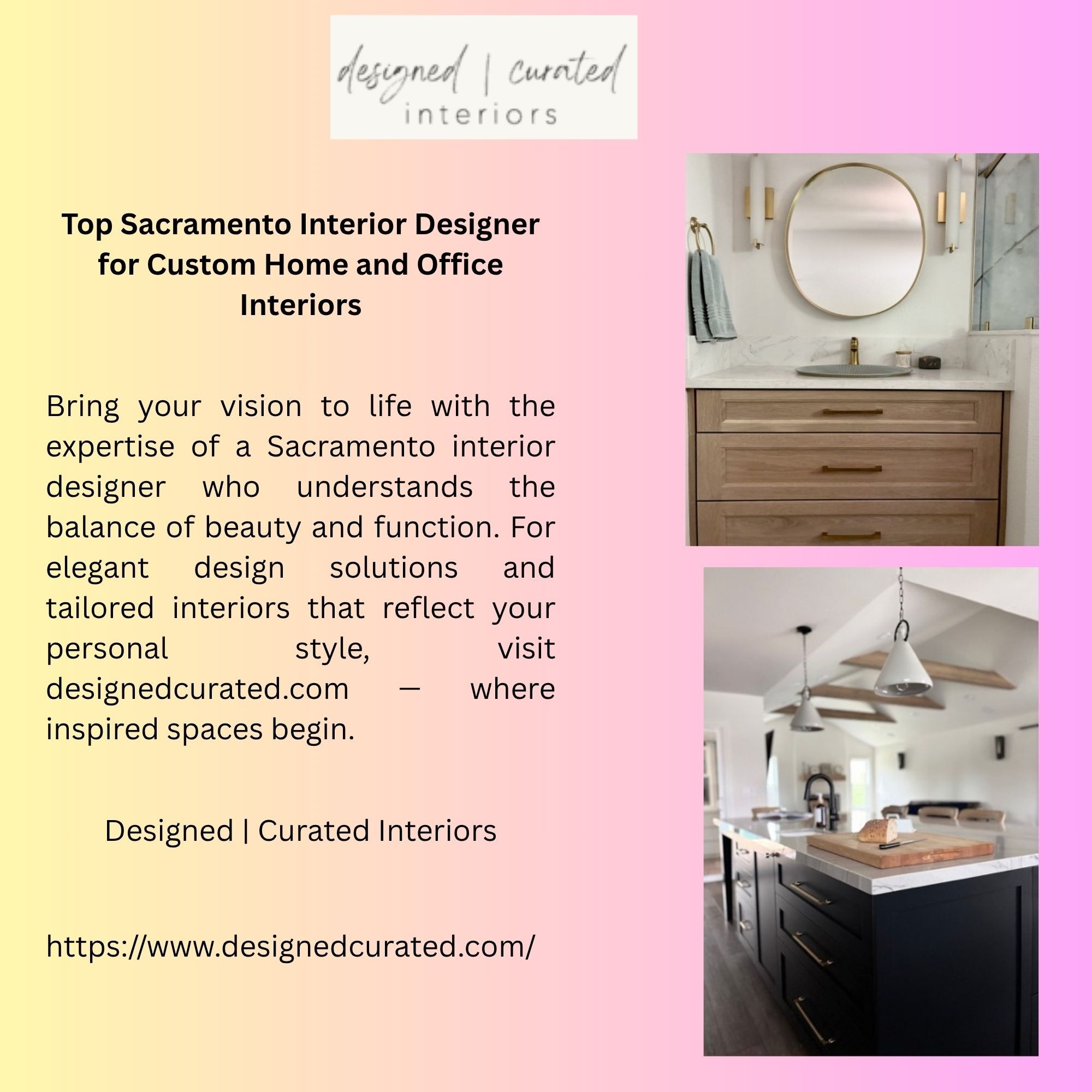 Top Sacramento Interior Designer for Custom Home and Office Interiors

Bring your vision to life wit...