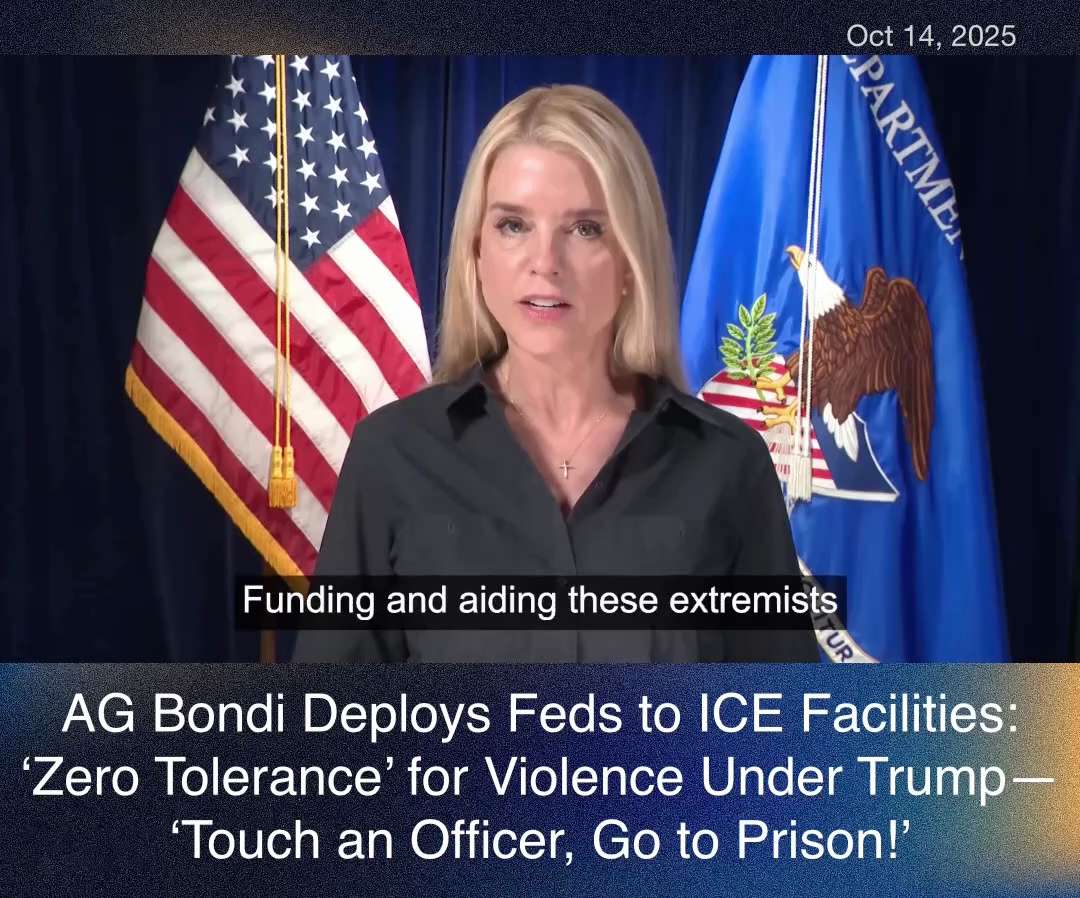 🚨 BOMBSHELL ALERT: AG Pam Bondi unleashes federal agents to ICE sites nationwide, slamming the door...