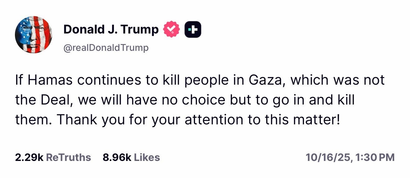 Full Gangster — Blessed are The Hammers because They Direct the Wrath of God 

https://truthsocial.c...