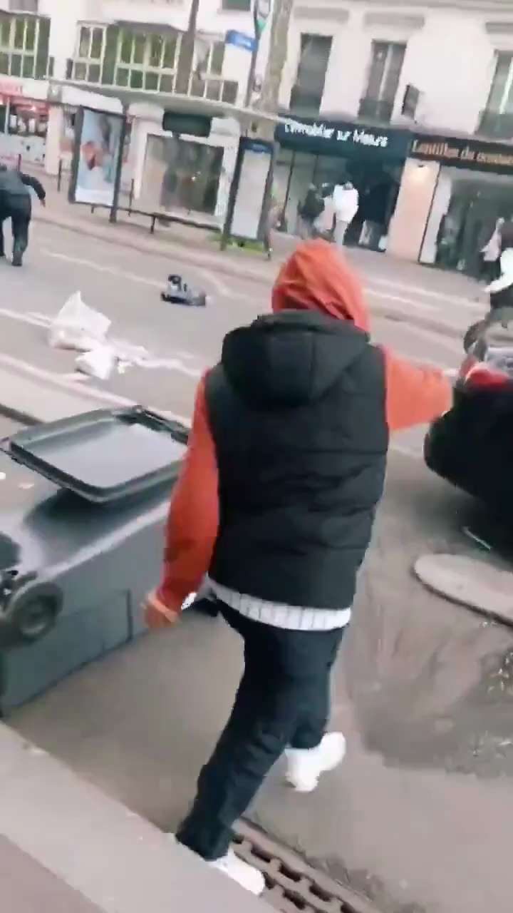 Meanwhile in Paris, France!

Hoardes of Migrants storm down the street vandalising Cars, Shops, Rest...