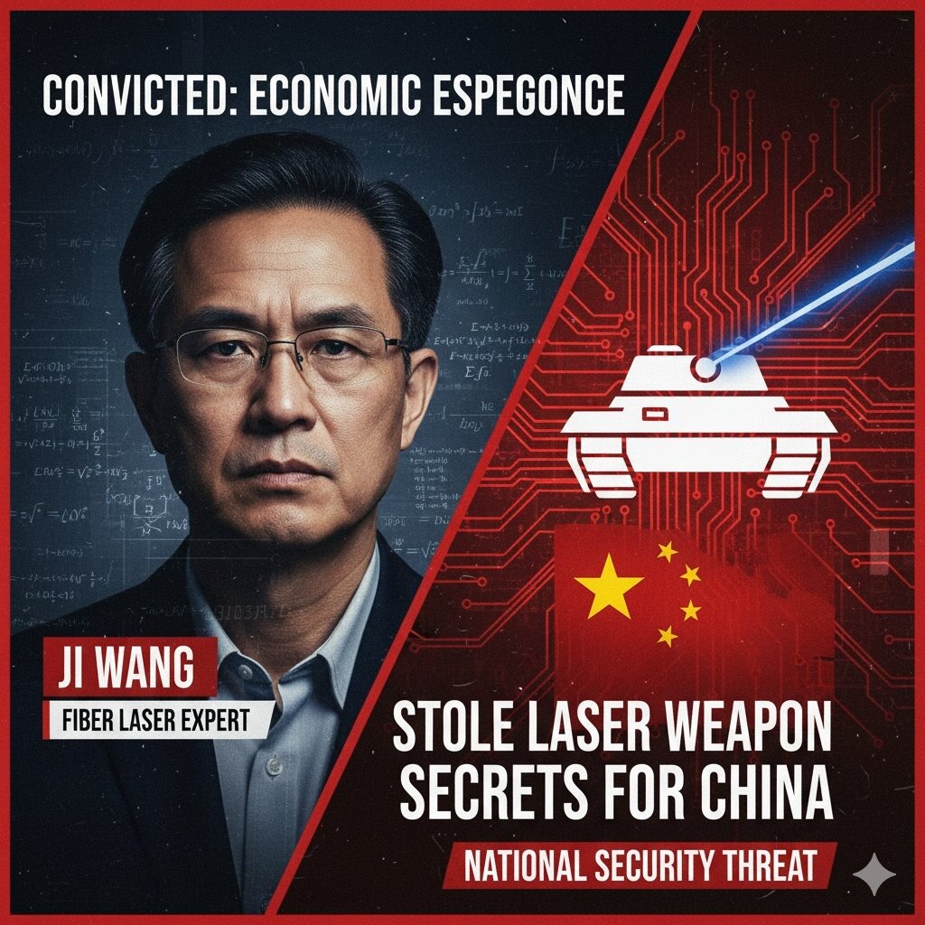 🚨😱BREAKING: A laser scientist by the name of JI WANG has been found guilty for stealing state of t...