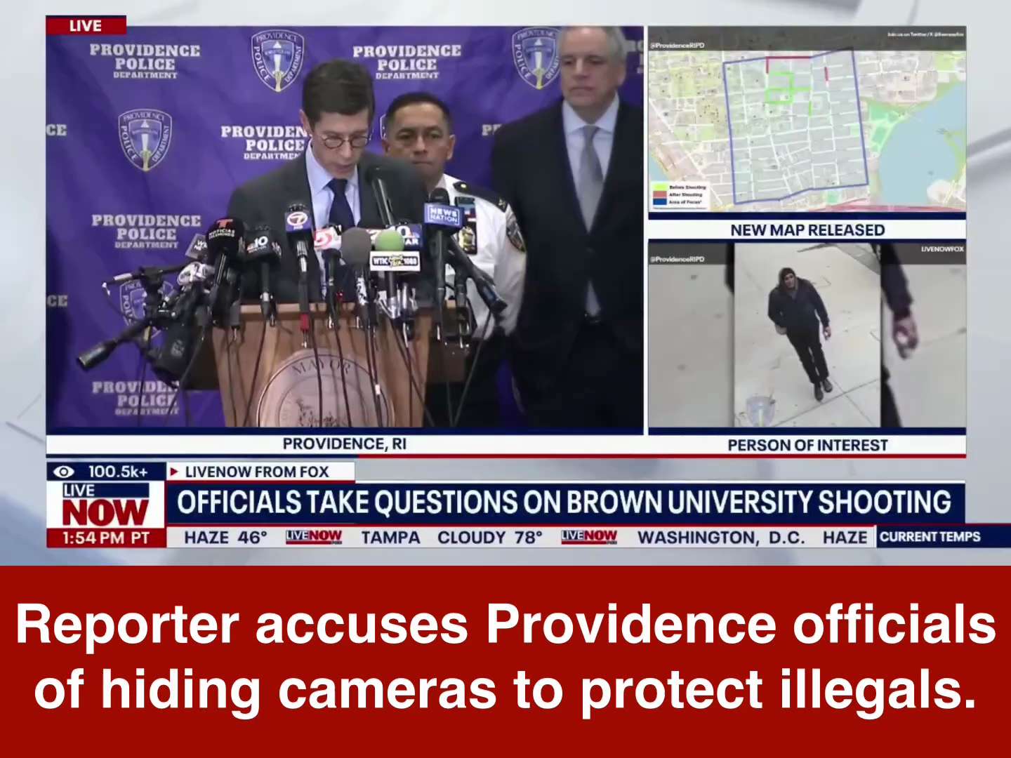 conference updating the investigation into the deadly shooting at Brown University’s Barus and Holle...