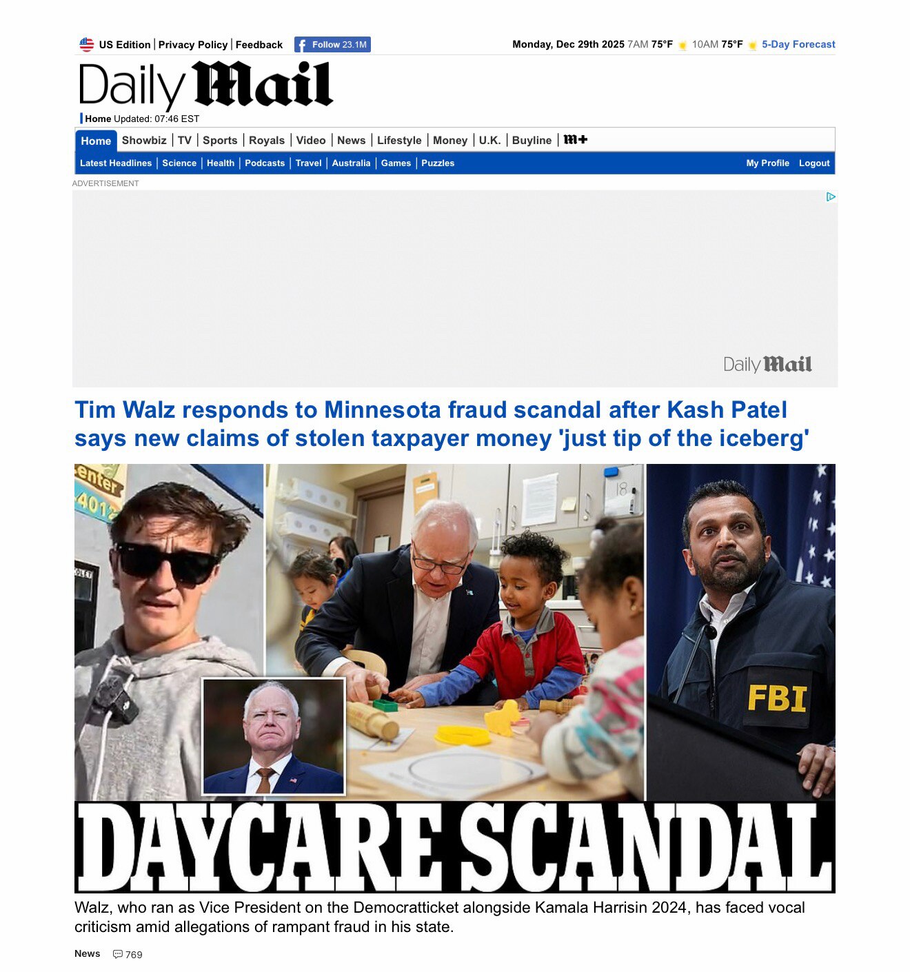 ‘Tip of the Iceberg’ …Stunning Video Destroys Walz Somalia Lies 

https://www.dailymail.co.uk/news/a...