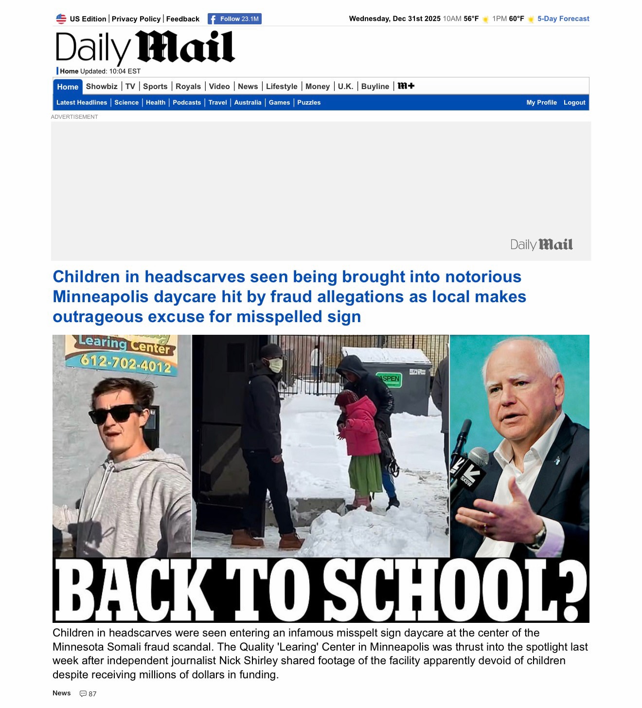 Children as Shields: Muslims Scramble to Cover-Up Their Crimes in Minneapolis 

https://www.dailymai...