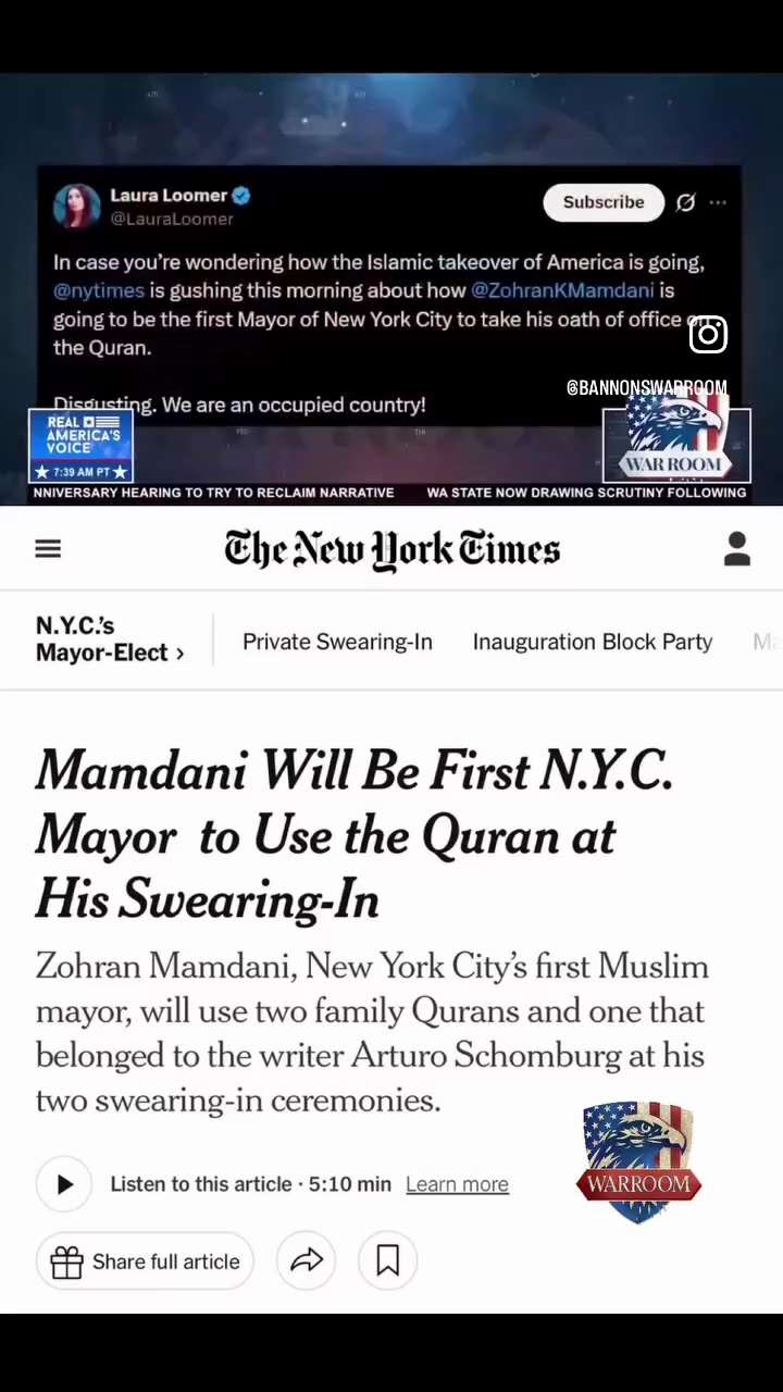 Glazing Mamdani. Glazing the Quran. Glazing Islam. This is the New York Times.

Follow us on IG: htt...