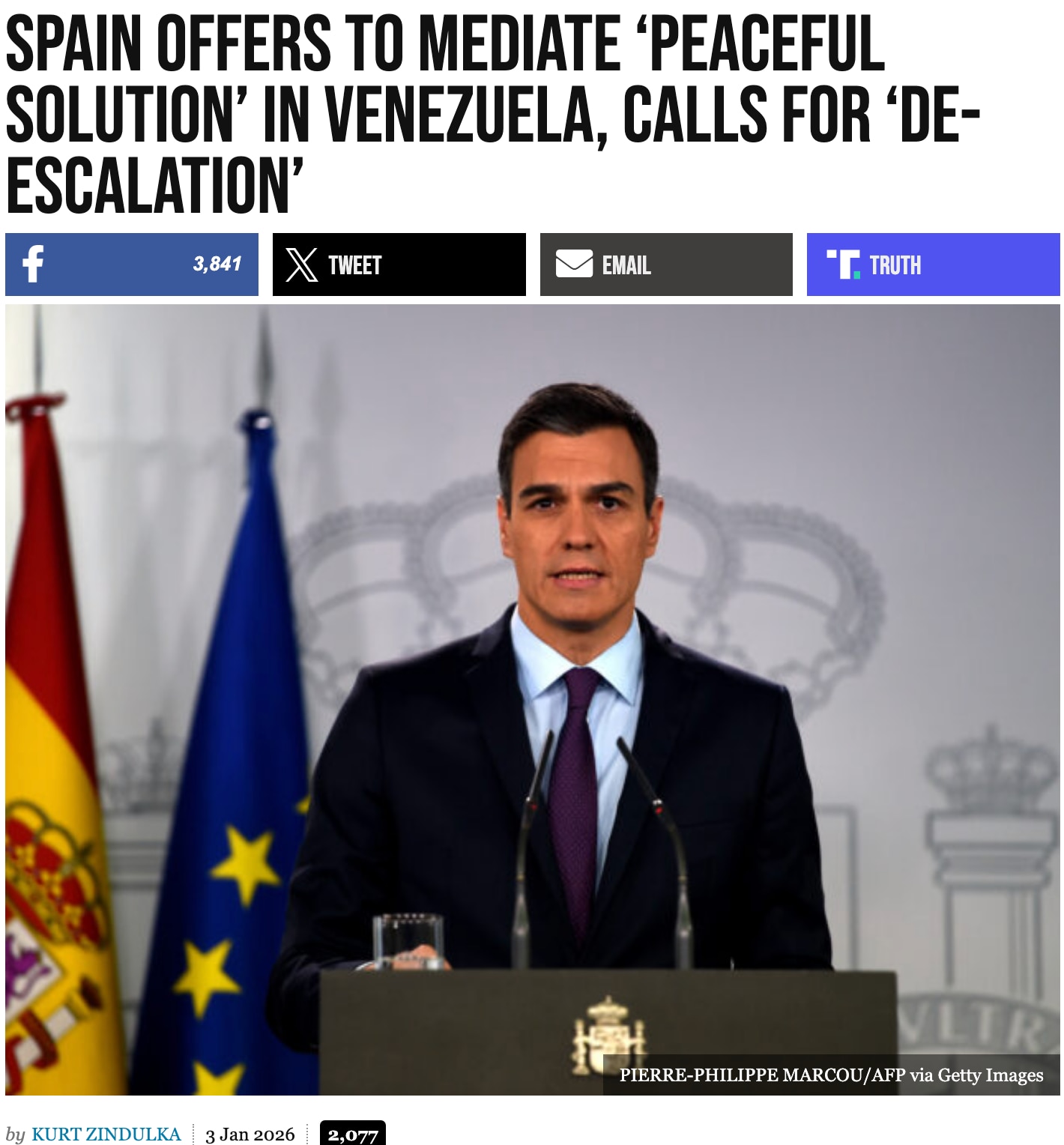European reactions to Nicolás Maduro’s arrest were cautious. Spain called for de-escalation and resp...