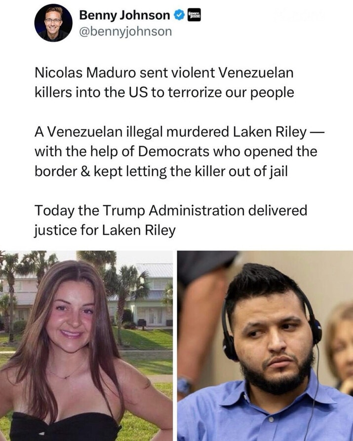 Benny Johnson 

Justice for Laken Riley 