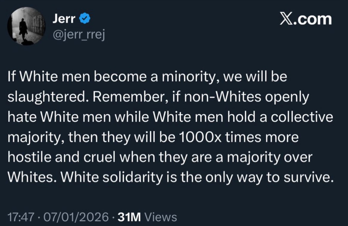 ELON MUSK just retweeted this: "We have no idea what lies ahead of us. Wake up. "  White European He...