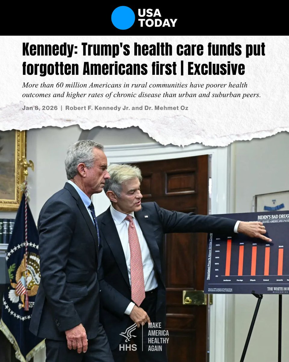 Secretary Kennedy Jan 11, 2026 · 12:11 PM EST


As POTUS said in his first inaugural address, "The f...