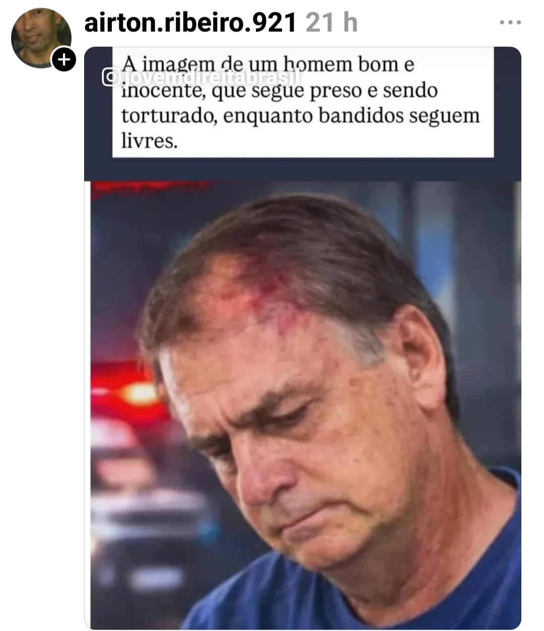 Stop! The system is trying to kill Bolsonaro! He’s not guilty!!!!!! 

