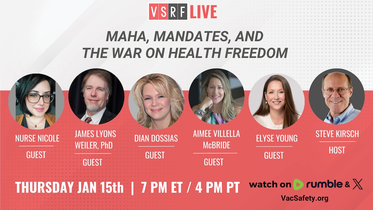 🚨 TONIGHT on VSRF Live

A powerful panel takes a hard look at where medical freedom actually stands...