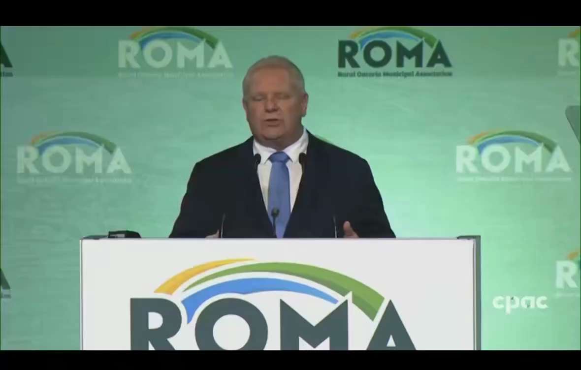 Jan.19 - Doug Ford slammed Mark Carney over the China deal at the ROMA Conference, specifically crit...