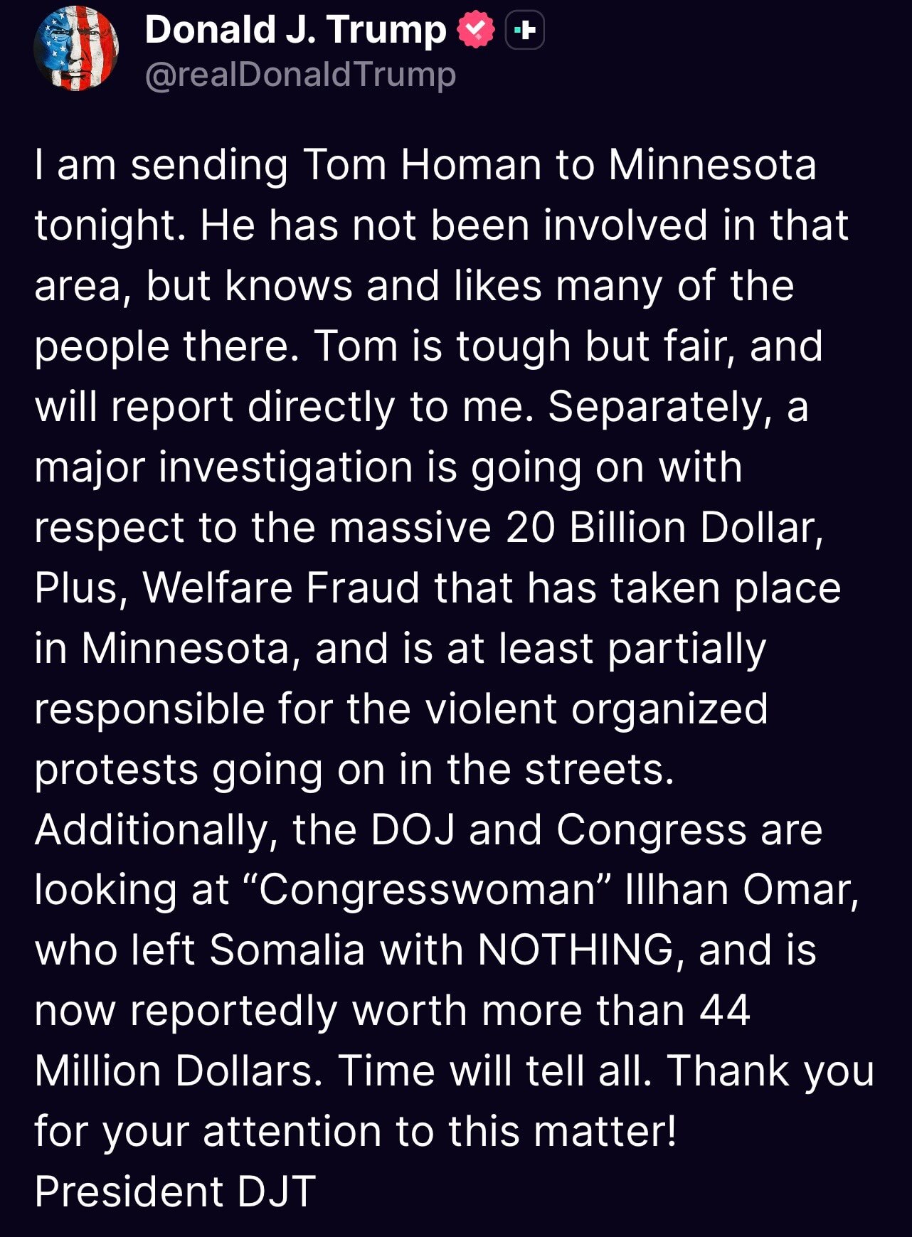 President Trump, do not back off! Full steam ahead sir 💯👍💪🦾