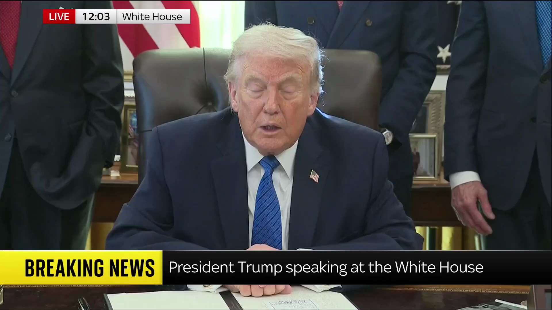 "We have a large armada, flotilla, or whatever you want, heading for Iran right now, and it is even ...