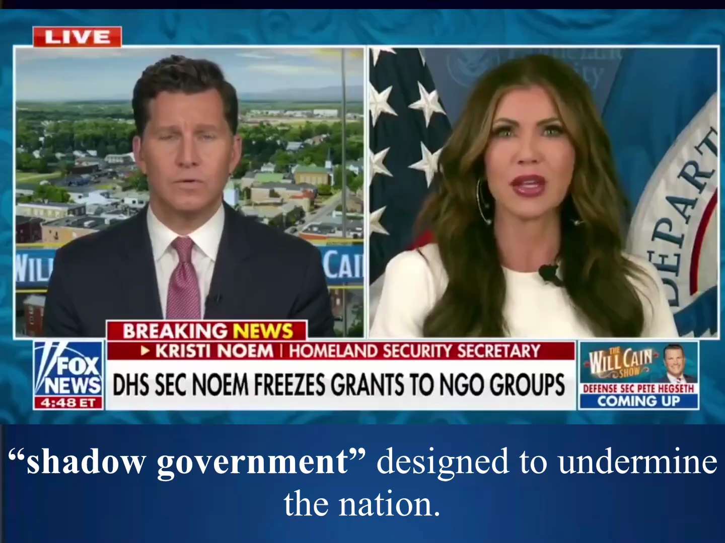 🔥🚨 BREAKING: DHS Secretary Kristi Noem is sounding the alarm, accusing Democrats of building a “sh...