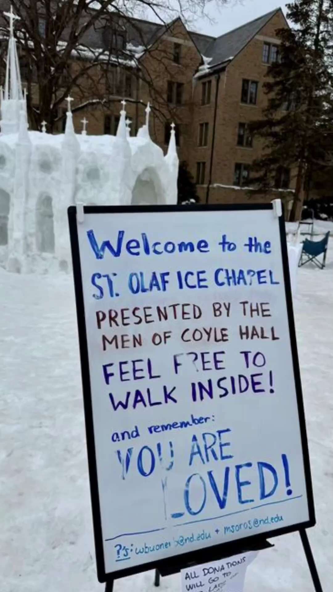 Wesley Buonerba, fourth year architecture student at the University of Notre Dame, built a gothic ic...