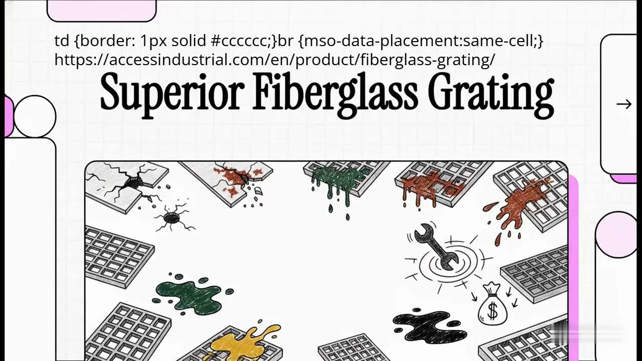 Quality FRP grating is often made with anti-slip grit surfaces that improve traction in wet, oily, o...