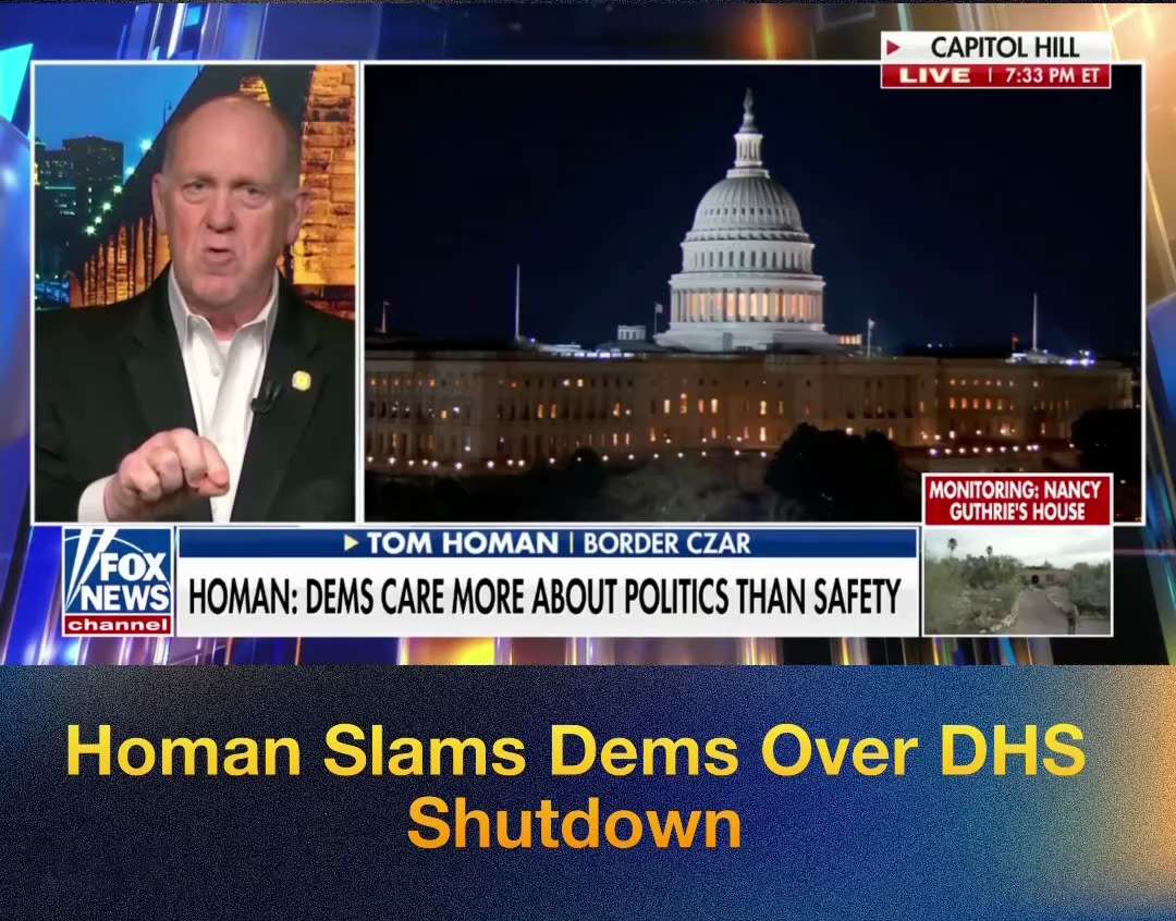 🚨 Tom Homan BLASTS Senate Dems & Schumer: “Shutting Down DHS Is PATHETIC!” 🔥🇺🇸