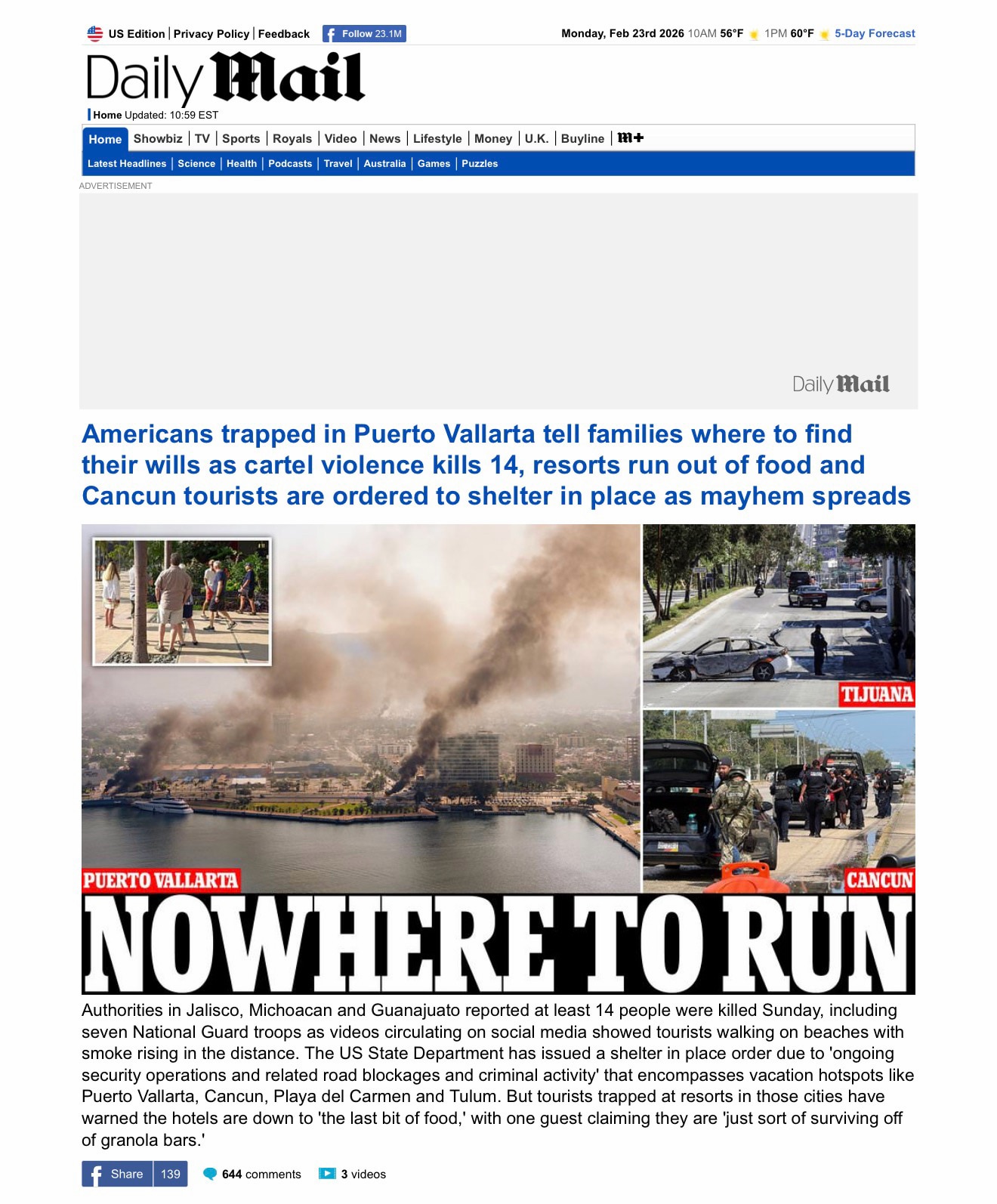 Cartel War Traps Tourists

https://www.dailymail.co.uk/news/article-15584587/american-couple-puerto-...