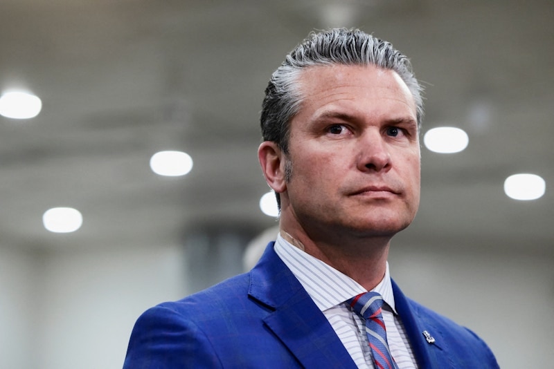 JUST IN - Pentagon chief Pete Hegseth and Chairman of the Joint Chiefs of Staff General Dan Caine ar...