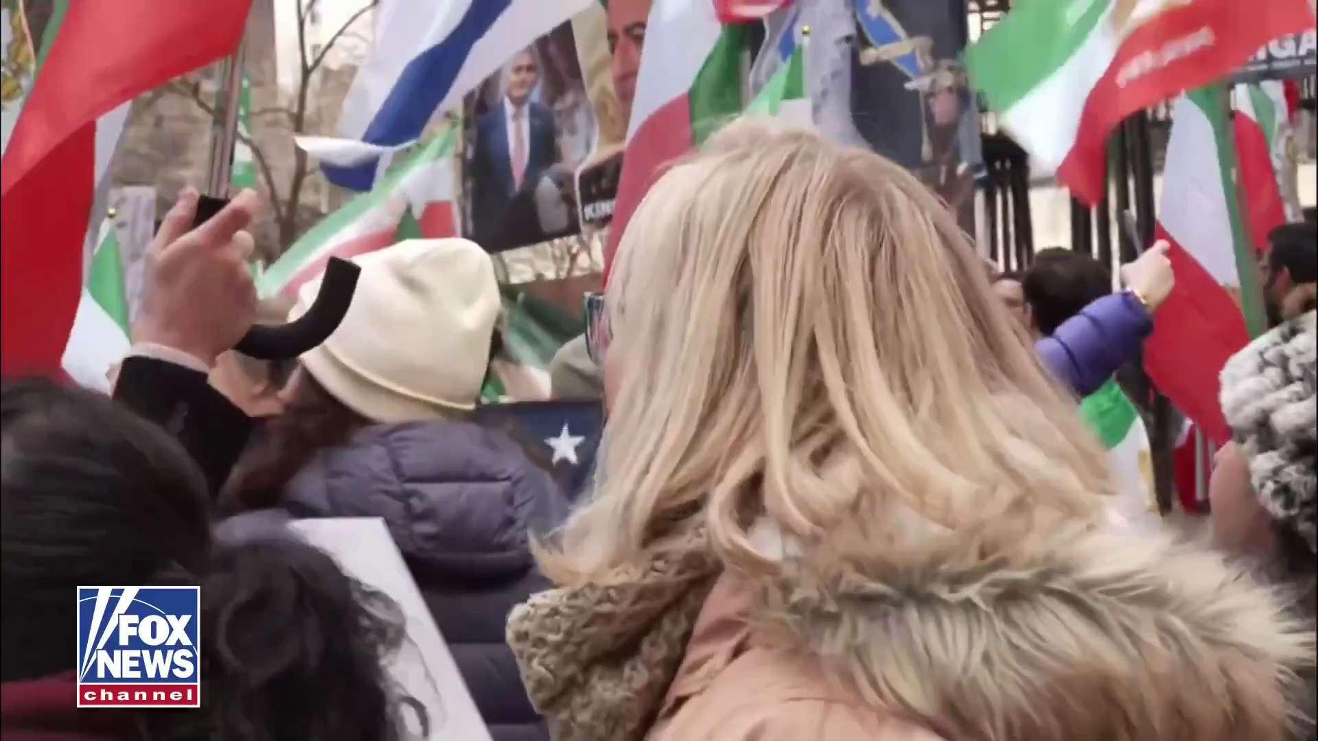 On Sunday morning, crowds marched outside the United Nations headquarters in New York City calling f...