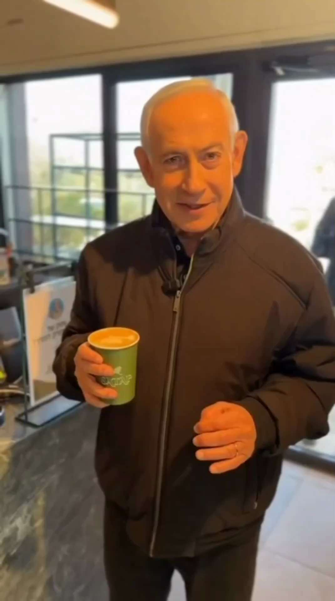 NOW - Israel's Netanyahu posts on X: "I'm dying for coffee... here, you wanna count my fingers?"

