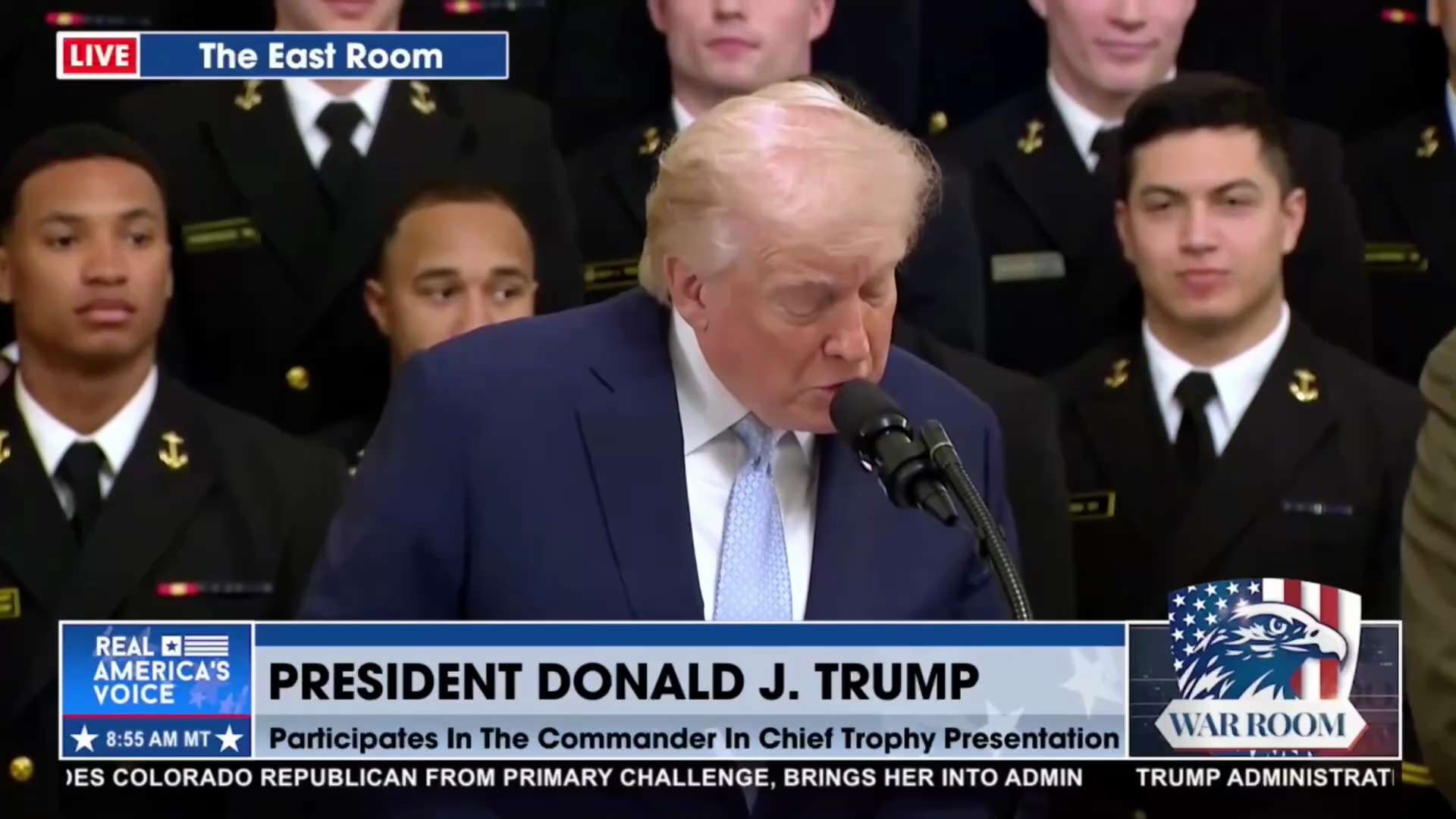 President Donald J. Trump Participates in the Commander in Chief's Trophy Presentation to the Navy M...