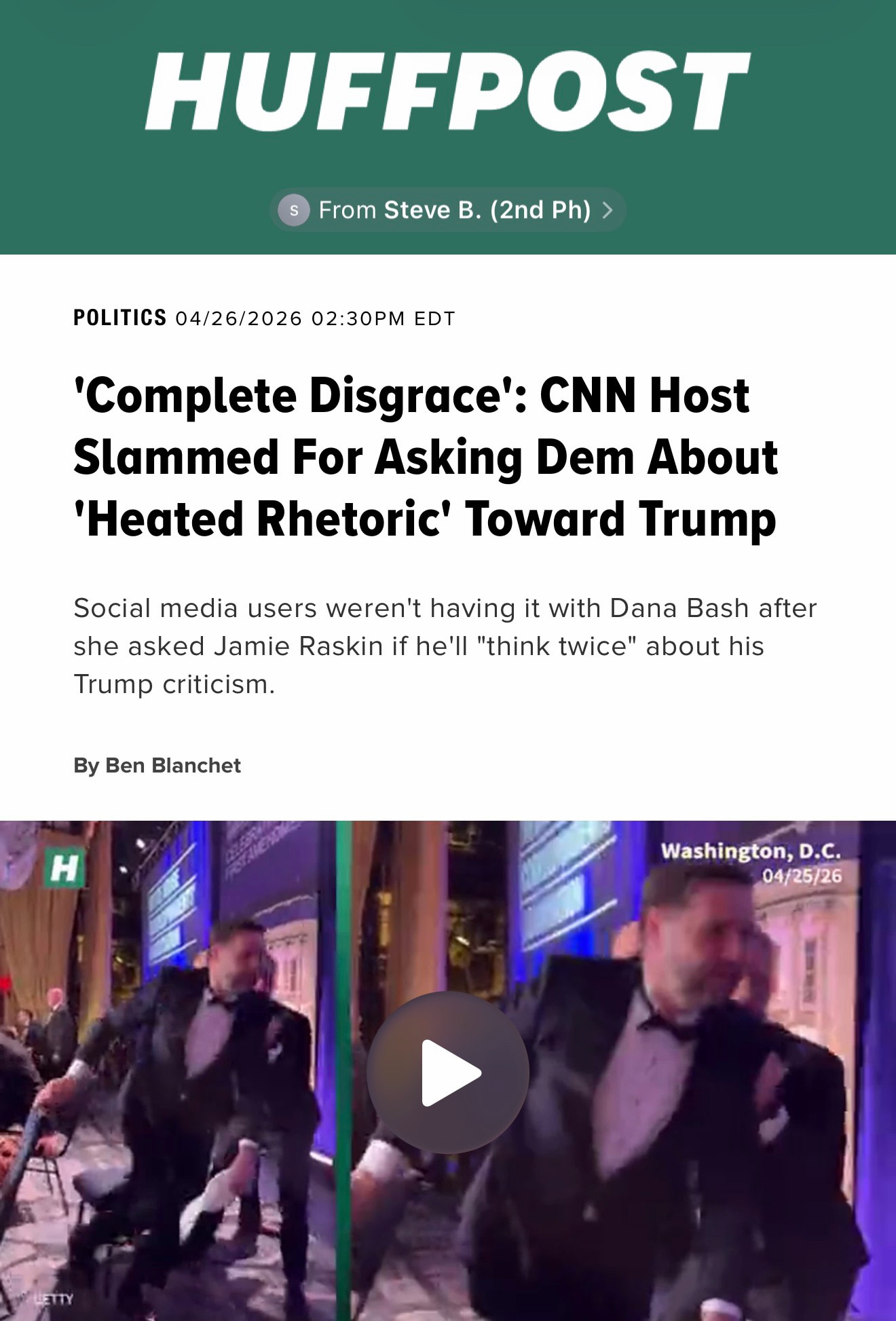 “Do you think twice about that when something like this happens?” asked the host of CNN’s “State of ...