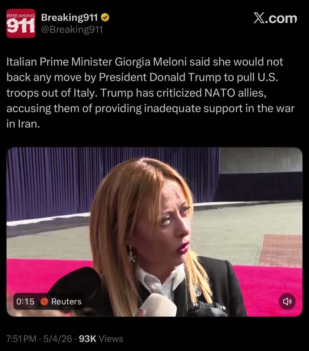 Who Cares What She Backs

https://x.com/breaking911/status/2051449720929648689?s=46