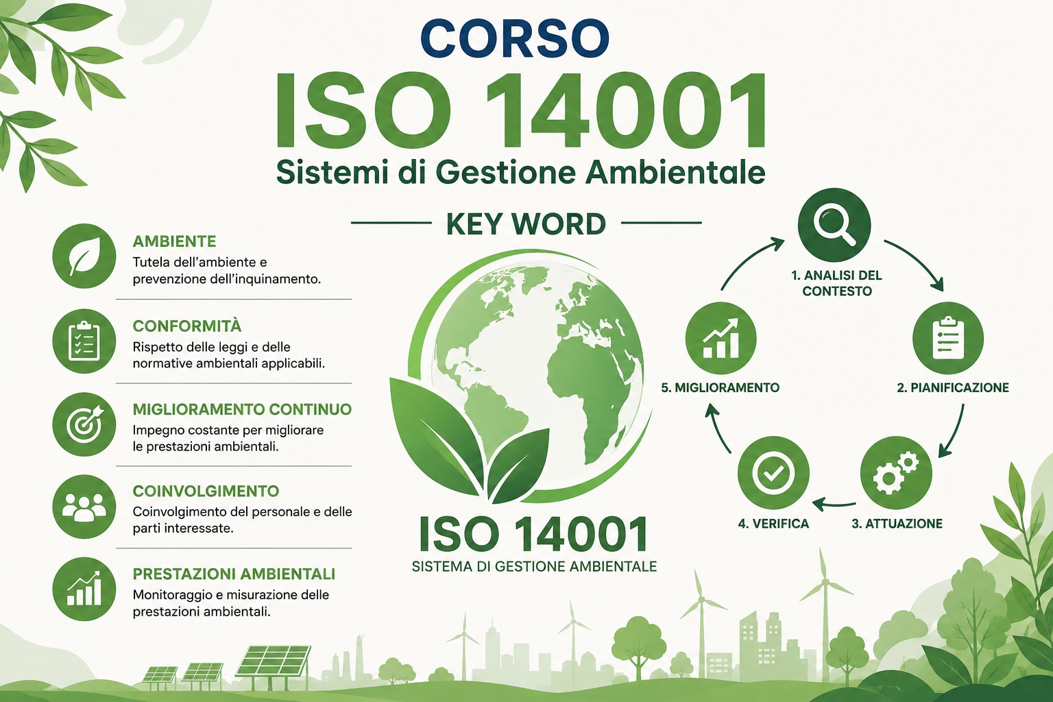 corso iso 14001 è un percorso formativo dedicato alla gestione ambientale nelle organizzazioni che v...