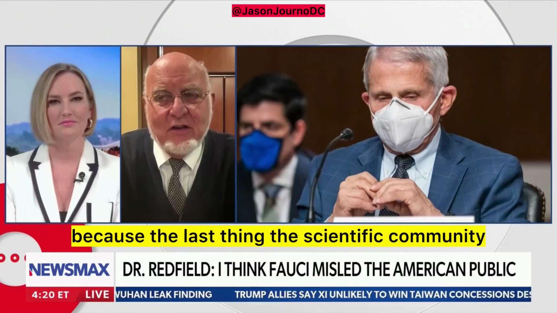 Former CDC Director Robert Redfield -- My friend Tony Fauci misled America.

https://citizenfreepres...