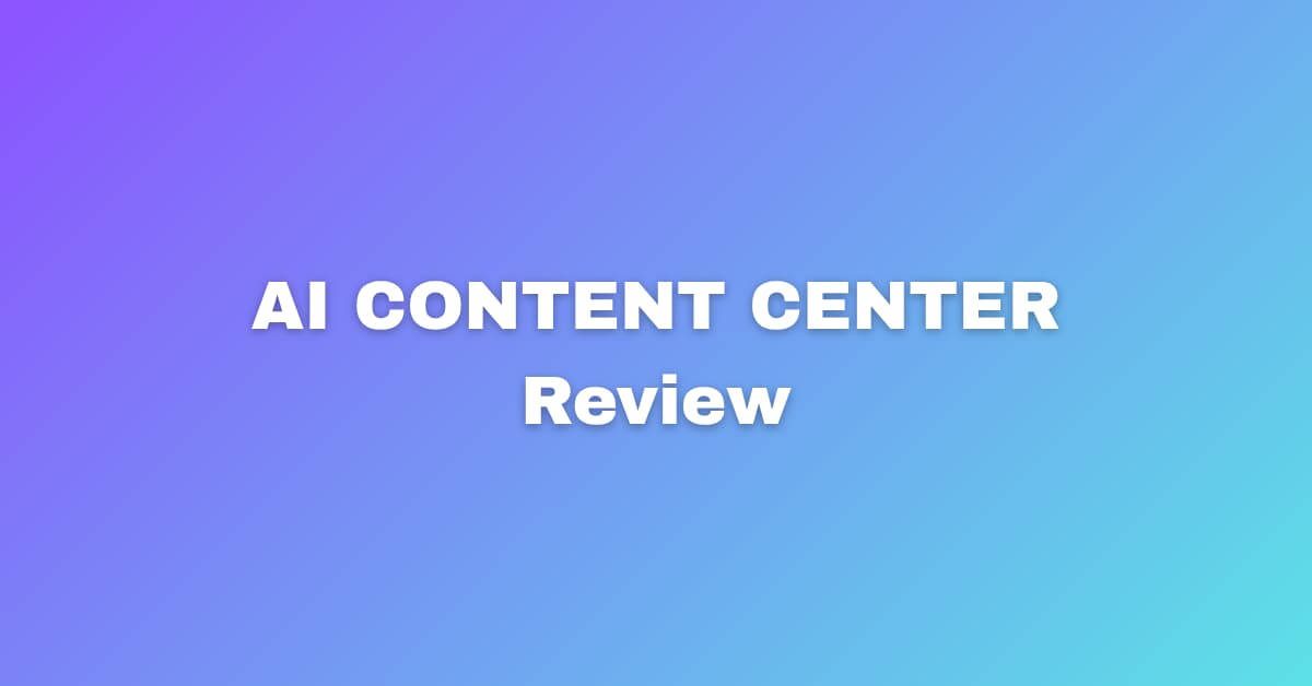 AI CONTENT CENTER Review + Best Discount & Bonuses
The demand for high-quality, search-engine-optimi...