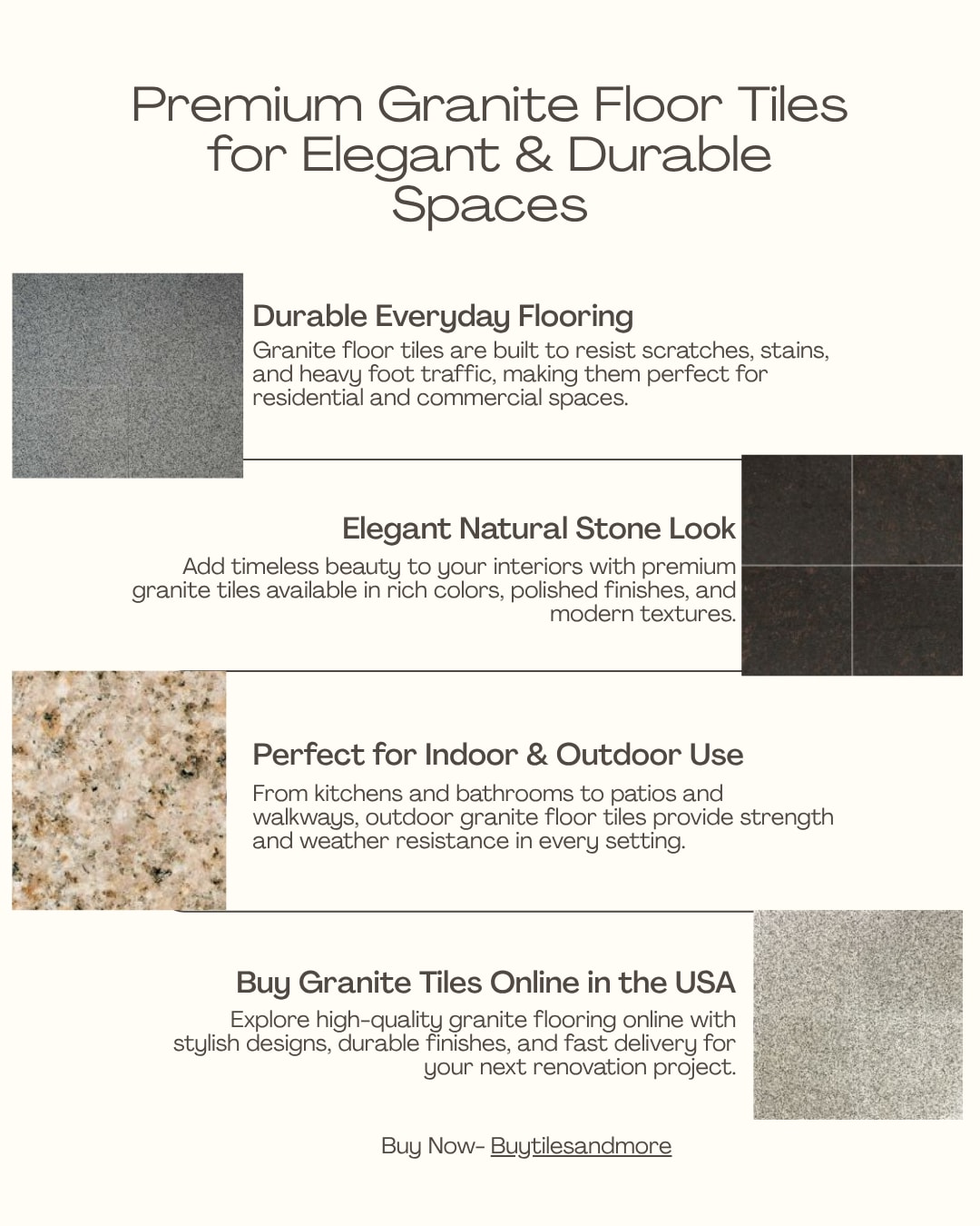 Premium Granite Floor Tiles for Elegant Indoor & Outdoor Spaces

Shop durable granite tiles for floo...
