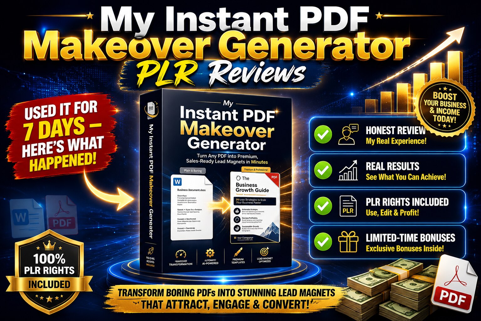 My Instant PDF Makeover Generator PLR Reviews: Can This Tool Really Create Profitable PDF Products?
...
