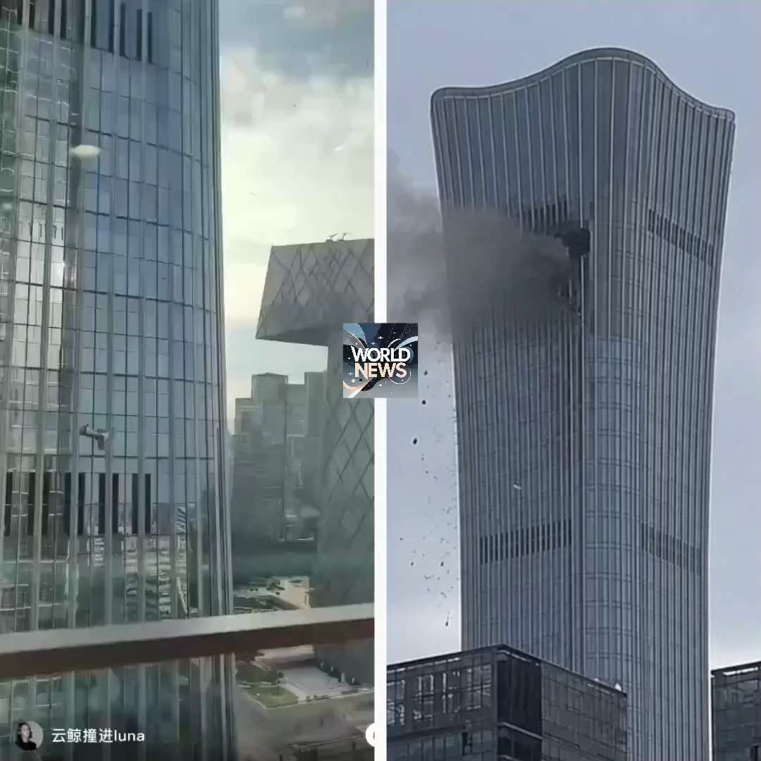 An airplane crashed into Beijing’s tallest skyscraper, the 109-story CITIC Tower (China Zun), in Chi...